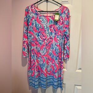 NWOT XL Lilly Pulitzer Marlowe Dress - Cracked Up Lobster Print